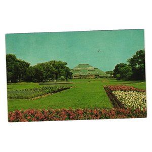 Vintage Postcard Lincoln Park Conservatory Chicago Illinois Flower Gardens Tour